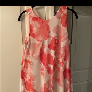 Chaps pink floral dress NWT